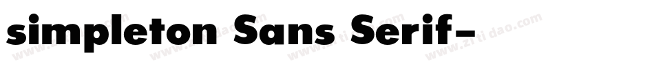 simpleton Sans Serif字体转换